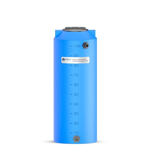 WECO Atmospheric Water Storage Tank for Potable Water (Blue) (100 Gal) - size: 100 Gal