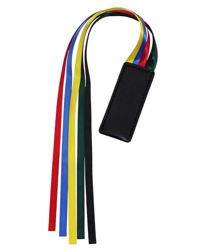 Bible Ribbon Bookmark Artificial Leather Multiple Page Marker with 5 Color Ribbons for Book Lover Reader Teacher Student Christmas Gift (Black) - color: Black