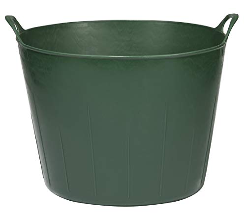 Little Giant® Poly/Rubber FlexTub Bucket | Ultra Durable & Versatile Farm Tub | Plastic Synthetic Gardening Tub (1, Green) - color: Green