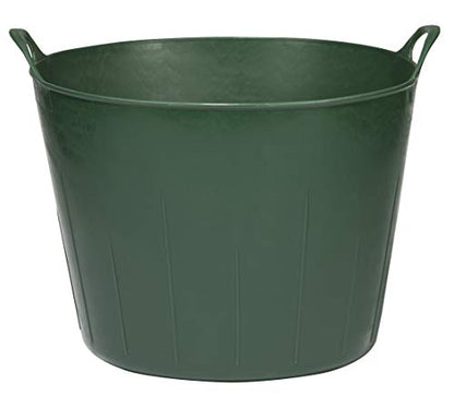 Little Giant® Poly/Rubber FlexTub Bucket | Ultra Durable & Versatile Farm Tub | Plastic Synthetic Gardening Tub (1, Green) - color: Green