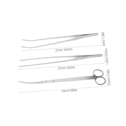 LIOOBO 1set Aquascaping Tools Set Scissors Tweezers Spatula for Aquarium Maintenance