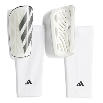 adidas Unisex Adult Tiro Soccer Shin Guards - color: White/Black/Silver Metallic/League, size: Small