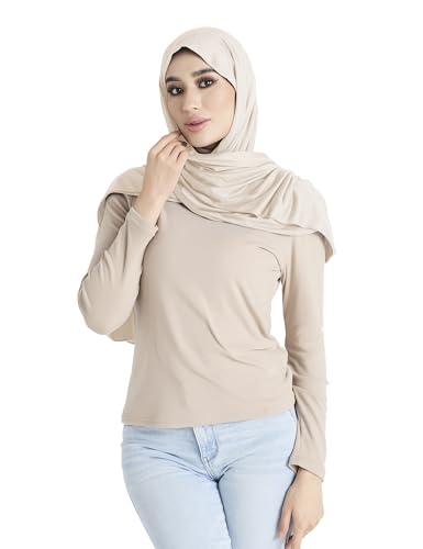 Premium Jersey Hijab Scarf for Women - Muslim Head Scarf - color: Buttercream