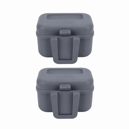 Fishing Bait Boxes - Water Proof Live Bait Container for Shrimp, Portable Bait Holder for Freshwater & Saltwater Fishing (Grey, 3.54x2.36x2.17in)‌