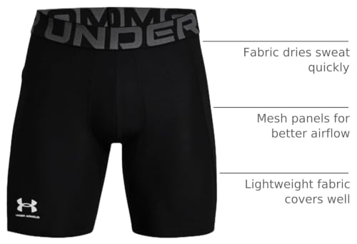 Under Armour Men's Armour Heatgear Compression Shorts - color: Black (001)/Pitch Gray, size: X-Large
