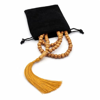 Mandala Crafts Tasbih 무슬림 기도 비즈 99 남성 및 여성용 - 이슬람 묵주 미스바하 타스비 시바 - 라마단 이드 선물용 지크르 디크르 수하 비즈 - style: 목재
