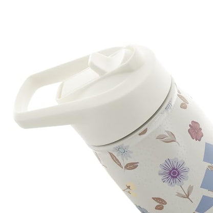 adidas Stainless Steel Metal Water Bottle 20 oz (600 mL) Straw Lid - color: Warm Vanilla Yellow/Tactile Blue/Tactile Blue/2