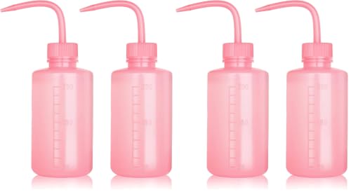 Melphoe Tattoo Wash Bottle Squeeze, 2Pcs 250ml Water Squirt Bottle Succulent Watering, Safety Rinse Watering Tools, Tattoo Supplies, Irrigation Sprinkling Can Wash Plant (Pink) (Pack of 2) - color: Pink, size: 8.5 Ounces (Pack of 2)