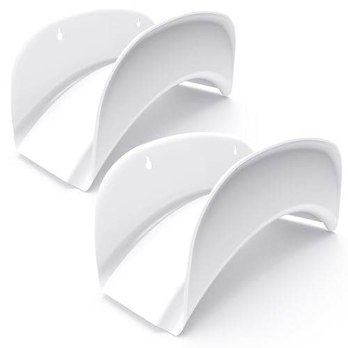 Gardzen 2-Pack Steel Wall-Mounted Heavy Duty Black Hose Bracket, Car Hose Holder, Carrier, Support for Garden Hose Hanger - size: White - 2 Pack