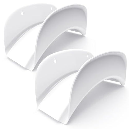 Gardzen 2-Pack Steel Wall-Mounted Heavy Duty Black Hose Bracket, Car Hose Holder, Carrier, Support for Garden Hose Hanger - size: White - 2 Pack