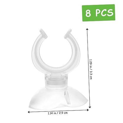 Totority Strong Cup Holder for Fish Tank 8pcs Clamp Cups Easy Install Safe for Fish Style