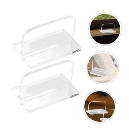 6pcs Transparent Acrylic Aquarium Lid Handles Sturdy Fish Tank Cover Handles with Stickers Rectangle Replacement for Betta Fish Tanks Versatile Aquarium Accessories