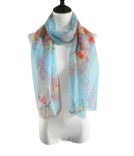 Acotavie Scarfs for Women Lightweight Fashion Scarves Print Floral Pattern Scarf Shawl Wraps - color: A12