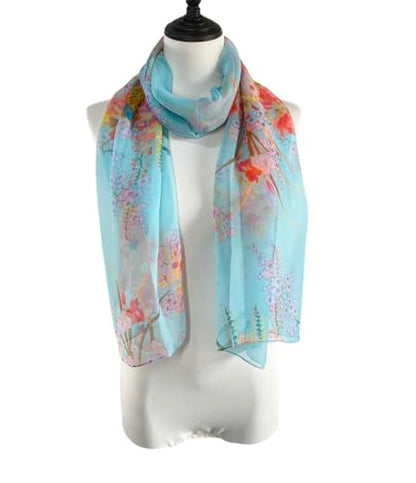 Acotavie Scarfs for Women Lightweight Fashion Scarves Print Floral Pattern Scarf Shawl Wraps - color: A12