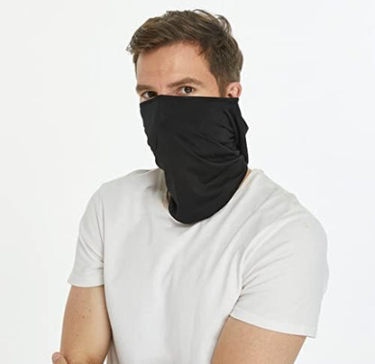 Balaclava Sun/uv face mask UPF 50+ ski mask Neck Gaiter face Scarf Outdoor Sports 3pack - color: Black+white+grey