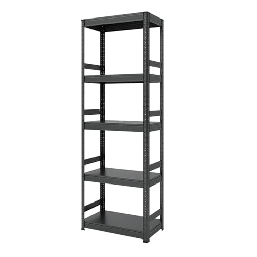 20 Gallon Metal Fish Tank Stand, Freestanding Adjustable Bookshelf Storage Shelves, ,Heavy-Duty Industrial Microwave Stand, Kitchen Utility Organizer for Home Office(60x30x171cm(24x12x67inch), Black) - color: Black, size: 60x30x171cm(24x12x67inch)