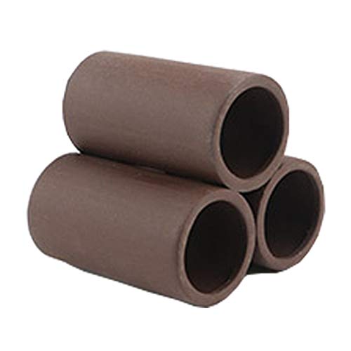 Norgail Handmade Brown Ceramic Shelters - Shrimp Habitat, Breeding Tube, Hiding cave - Hideaway Pipes Reduce Stress, Encourage spawning - Decorative Aquarium Accessories 1PCS (Large) - size: Large