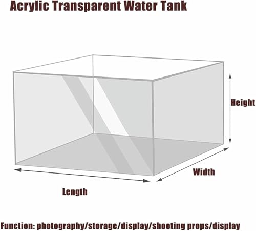 Creative Photography Tray Acrylic Display Cabinet, Transparent Shallow Water Tank Cosmetics Advertising Shooting Props, Thickness 5mm Storage Tray - size: 5.9x5.9x2in