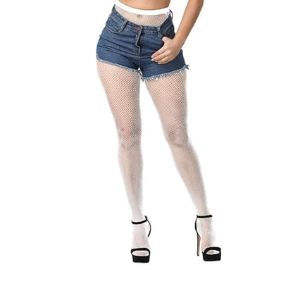 Bestjybt Womens Fishnet Tights High Waist Mesh Fish Net Stockings Pantyhose | Cool Pattern, Sexy, Perfect For Daily Use, Costume Halloween Cospaly, Versatile, Stretchy, Non-Itchy, Great Fit - color: White