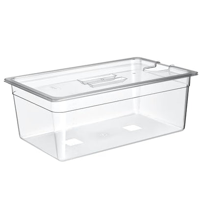 Large Sous Vide Container with Lid, 26 Qt, BPA-Free Clear Tub | BPA-free 26 Qt container with fitted lid reduces evaporation for batch cooking; fits Anova and most sous vide cookers. - color: Large Sous Vide Container-without accessories
