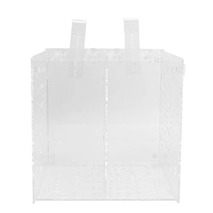 Acrylic Fish Breeding Box 20x20x20cm Mesh Rearing Trap for Baby Shrimp Clownfish Guppy, Isolation Board Prevents Adult Attack, Adjustable Suction Cup Fixation for Aquarium Hatchery (20MC - size: 20MC *20CM*20CM