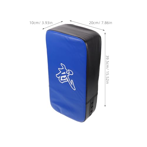 Taekwondo Foot Target and Kickboxing Curved Striking Pad Thickened PU Leather Martial Arts Training Shield for and Adults Blue, Sturdy Kick Shield for Muay Thai, Karate, MMA