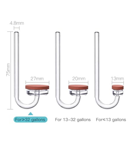 CO2 Diffuser for Aquarium Plant Mini CO2 Atomizer, U-Shaped-L - color: U-Shaped, L