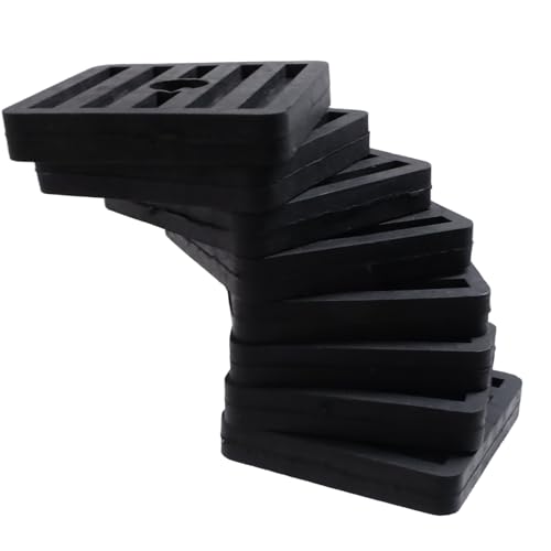 MY MIRONEY 8 Pack Anti Vibration Pads Air Conditioner Rubber Vibration Isolator Square Rubber Vibration Absorber 1.77" x 1.77" x 0.31" - style: 1.77" Square