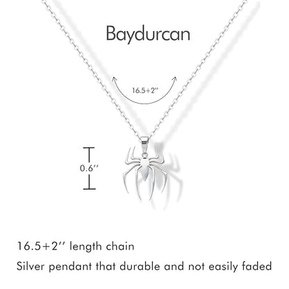 Dainty Silver Necklace for Women - Ankh Jesus Horse Celtic Cross Necklace for Women, Dainty Charm Spider Christian Gifts for Friends Sister Mom, Birthday, Christmas, Mother's Day, Graduation Gifts - style: Spider