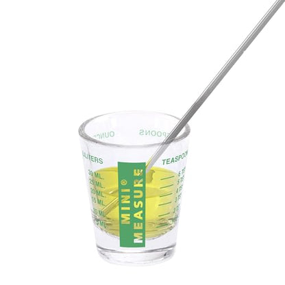 Kolder Mini Measure Heavy Glass, 20-Incremental Measurements Multi-Purpose Liquid and Dry Measuring Shot Glass, Green - color: Green, size: Single