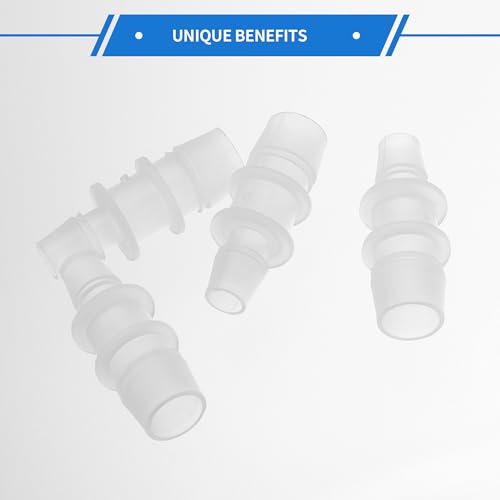 4pcs Plastic Hose Barb Fitting 9/16" to 3/8" Barbed Splicer Mender Joint Adapter Aquarium Clear - size: 9/16"-3/8"