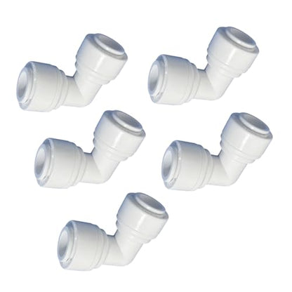3/8 inch x3/8 inch Tube Push Union Elbow Quick Connect for RO Water Filter Fitting（ Pack of 5） - style: 3/8" elbow connect(5)