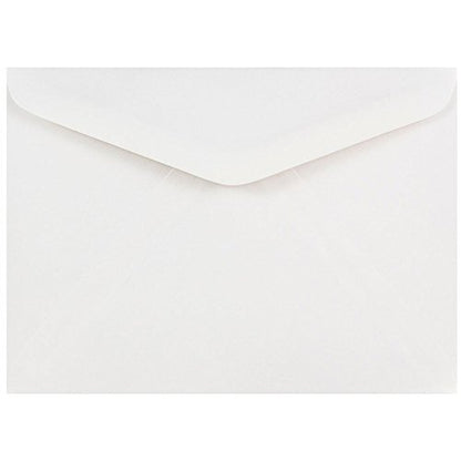 JAM PAPER A7 Invitation Envelopes with V-Flap - 5 1/4 x 7 1/4 - White - 50/Pack - color: White V-flap, size: A7