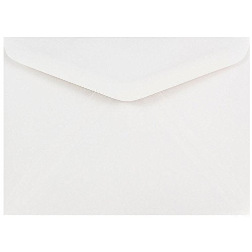 JAM PAPER A7 Invitation Envelopes with V-Flap - 5 1/4 x 7 1/4 - White - 50/Pack - color: White V-flap, size: A7
