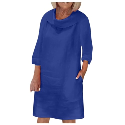 Muslim Dresses for Women Long Sleeve One-Piece Islamic Prayer Dress O Neck Casual Flowy Maxi Dress Dress - color: Blue, size: Small