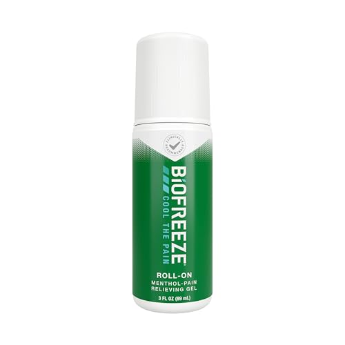 Biofreeze Roll-On Pain-Relieving Gel 3 FL OZ, Green Topical Pain Reliever For Muscles And Joints From Arthritis, Backache, Strains, Bruises, & Sprains (Package May Vary) - size: 3 Fl Oz (Pack of 1), style: Green