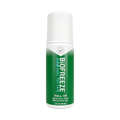 Biofreeze Roll-On Pain-Relieving Gel 3 FL OZ, Green Topical Pain Reliever For Muscles And Joints From Arthritis, Backache, Strains, Bruises, & Sprains (Package May Vary) - size: 3 Fl Oz (Pack of 1), style: Green