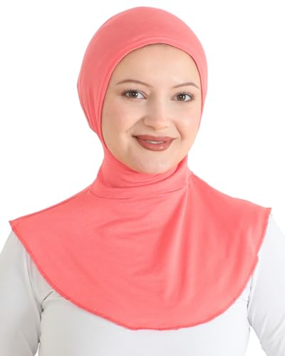Prien Sport Hijab For Women, Muslim Head Scarf, Flexible Turban Girls, Chic Islamic Wear For Gym, Neck Collar Bonnet Viscose - color: Brink Pink