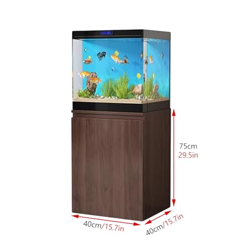 Aquarium Stand, Fish Tank Base with Shelves, Reptile Tank Stand, Height 75cm/29.5in, Two-Tiered, Storage Rack, Suitable for Living Room or Office(40x40cm/15.7x15.7in) - size: 40x40cm/15.7x15.7in