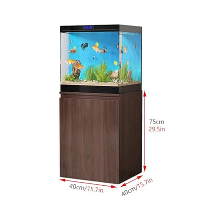 Aquarium Stand, Fish Tank Base with Shelves, Reptile Tank Stand, Height 75cm/29.5in, Two-Tiered, Storage Rack, Suitable for Living Room or Office(40x40cm/15.7x15.7in) - size: 40x40cm/15.7x15.7in