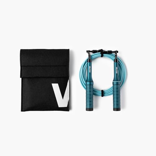 Velites - Earth 2.0 Jump Rope - Official CrossFit® Games Rope - Professional Aluminum Speed Rope for Double Unders, Fitness & Boxing - Includes 4mm Cable & Carrying Bag - - color: Blue