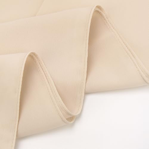 Women’s Chiffon Hijab Scarf - Heavyweight Solid Color Shawl & Wrap, Soft Breathable Headwrap for All Seasons - color: Mcgjxfs2604-beige