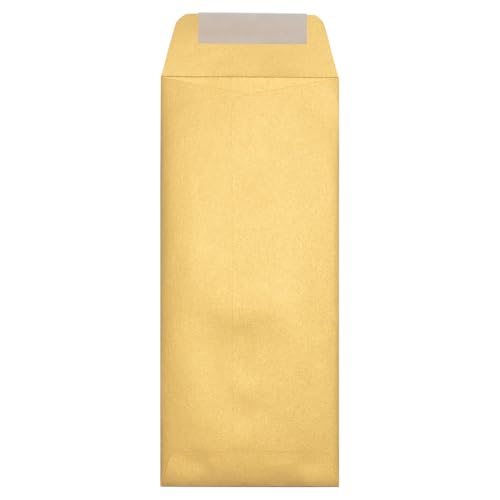 LUXPaper #10 Policy Business Envelopes | Peel & Press | 4 1/8" x 9 1/2" | Gold Metallic | 80lb. Text | 50 Qty - color: Gold, size: 50 Qty