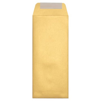 LUXPaper #10 Policy Business Envelopes | Peel & Press | 4 1/8" x 9 1/2" | Gold Metallic | 80lb. Text | 50 Qty - color: Gold, size: 50 Qty