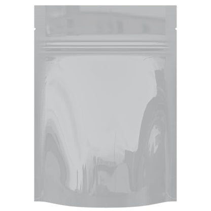 Mylar Style Barrier Bags – Zipper w/Heat Seal – 100 Bags (Gloss White/Gloss White, 1/8 Ounce - 3.62?x5?x1.5?) - color: Gloss White / Gloss White, size: 3.62x5x1.5 Inch (Pack of 100)
