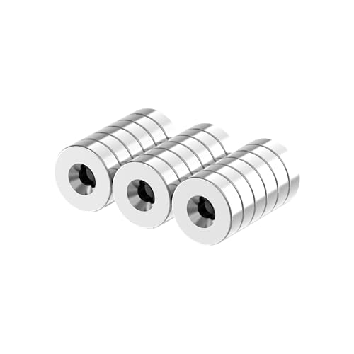 Powerful Rare Earth Ring Magnets, N52-5/8 D x 3/16" H W/#6 Screw Countersunk Hole Magnet - 18Pack, Super Strong Neodymium Mounting Magnets with Countersunk Hole for Tool, Crafts, Cabinet - size: 5/8" D x 3/16" H W/#6 Screw Hole