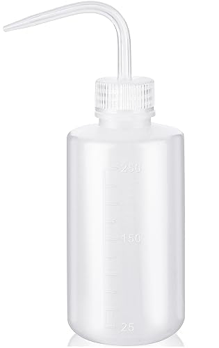 Valchoose 250ml 8.5oz White LDPE Squeeze Wash Bottle, Scale Marks, 1 Pack - color: White, size: 8.5 Ounces