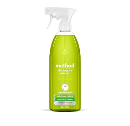 Method All-Purpose Cleaner Spray, Lime + Sea Salt - Cuts Grease & Grime on Counters, Glass, Sealed Wood & Floors, for Kitchen & Bathroom, 28 fl oz - size: 28 Fl Oz (Pack of 1)