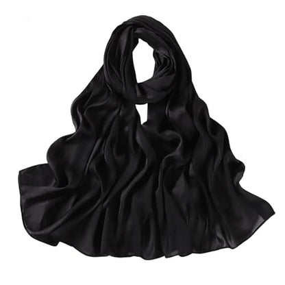 Dbdkejj Women Satin Hijab Bohemian Style Soft Wrap Elegant Foulard Turban Fashion Shawl For Daily Use - color: Color 2