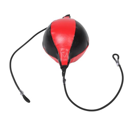 NOLITOY Boxing Speed Bag Double End Punch Ball Red Black Hanging Reaction Training Ball Home Gym Equipment for Boxing Reflex and Punching Skill Development